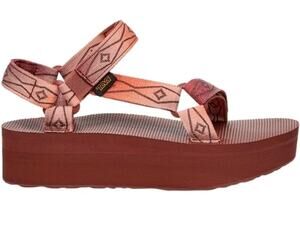 Teva Flatform Universal Sunscape Adventure Red Clay Sz 10 Sandals 2" Platform